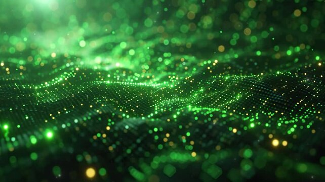 dew on the web abstract binary code green background