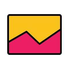 Analytics Chart Line Filled Outline Icon