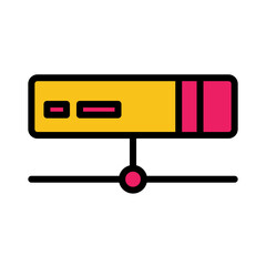 Data Element Graph Filled Outline Icon