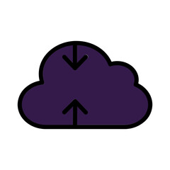 Storage Icloud Usb Filled Outline Icon