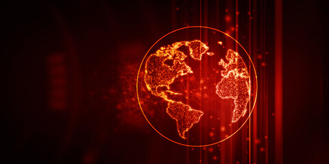 2d illustration world map abstract background