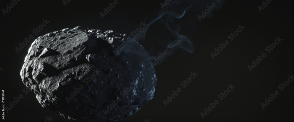 Poster cosmic collision in the dark abyss: a digital creation by generative intelligence