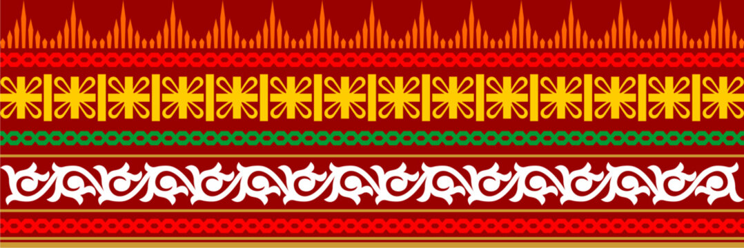Typical Aceh Gayo Batik motif - Aceh Province, Indonesia, flat design ornaments