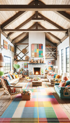 Bright and Airy Modern Farmhouse Living Room with Rustic Charm Bright and Airy Modern Farmhouse Living Room with Rustic Charm