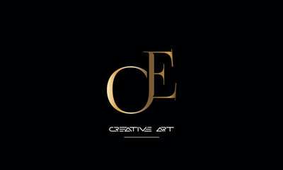 EO, OE, E, O abstract letters logo monogram