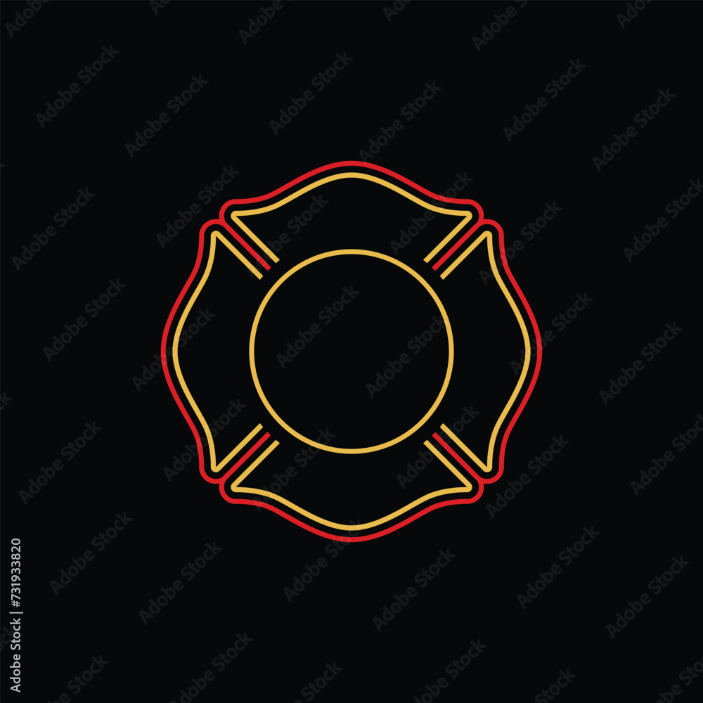 Wall mural fire fighter emblem. firefighter logo. vector icon. template.