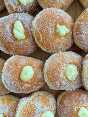  fried friars or  parafrittus , fried donuts, typical Sardinian dessert