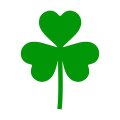 Shamrock clip art St Patricks Day design on plain white transparent isolated background for card, shirt, hoodie, sweatshirt, apparel, tag, mug, icon, poster or badge