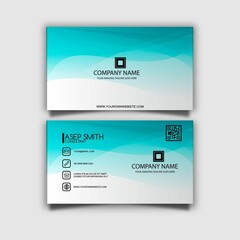 Blue White Business Card 3