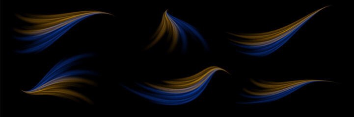 Line speed with light and trace movement. Electric wavy path, light movement effect.