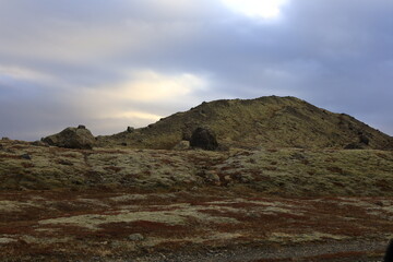 View on a mountain in the Vatnajökull National Park of iceland