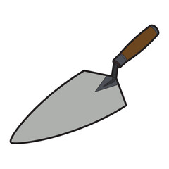 Trowel construction tool. Vector image