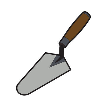 Trowel construction tool. Vector image