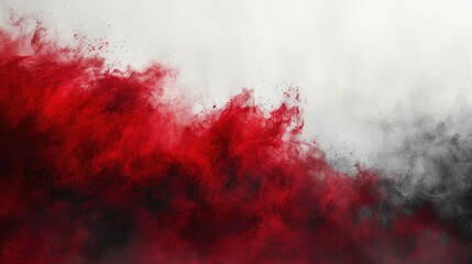 a black and red painting with white and red paint splattered on the bottom of the painting and the bottom of the painting is black and white and red on the bottom of the painting.