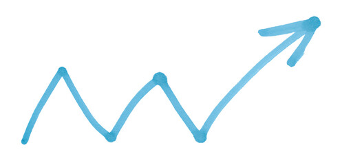 Light blue arrows isolated on transparent background.