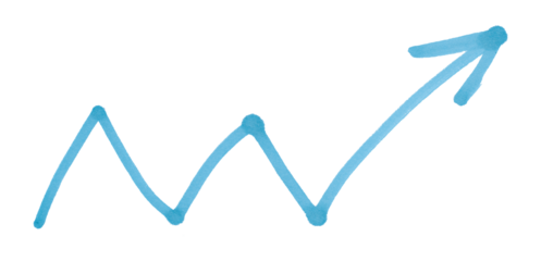 Light blue arrows isolated on transparent background.