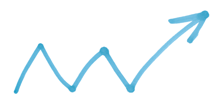 Light blue arrows isolated on transparent background.