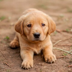 golden retriever puppy, golden retriever portrait, bulldog portrait, portrait of a puppy, dog in gardens, AI image, pet, animal images, photography