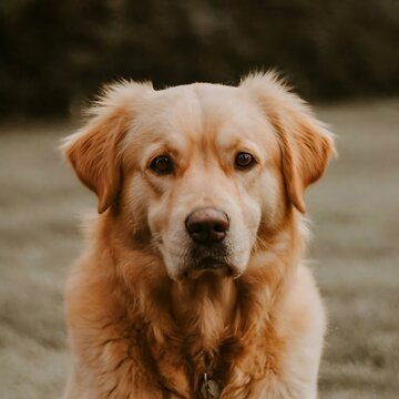 golden retriever portrait, bulldog portrait, portrait of a puppy, dog in gardens, AI image, pet, animal images, photography