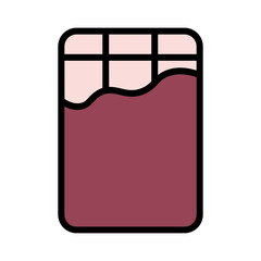 Bar Candy Chocolate Filled Outline Icon
