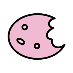 Biscuit Chocolate Cookie Filled Outline Icon