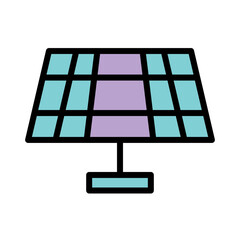 Energy Panel Solar Filled Outline Icon