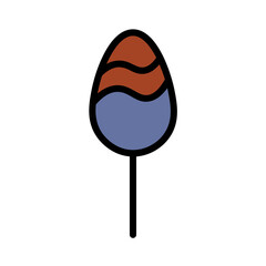 Egg Lollipop Candy Filled Outline Icon