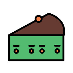 Bakery Pie Cake Filled Outline Icon