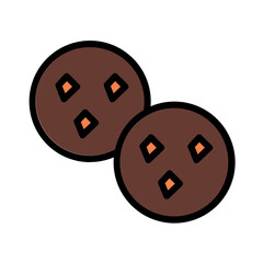 Biscuit Bite Bread Filled Outline Icon