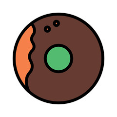 Cookies Dessert Donuts Filled Outline Icon
