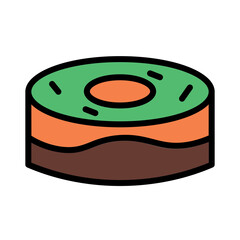 Dessert Donuts Food Filled Outline Icon