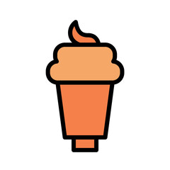 Food Ice Cream Sweets Filled Outline Icon