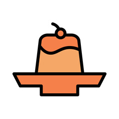Food Party Cake Filled Outline Icon