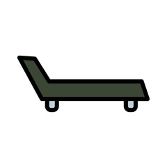 Beach Chair Holiday Filled Outline Icon
