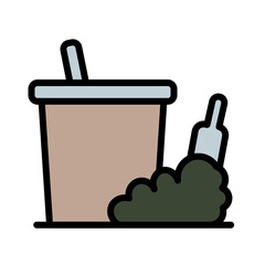 Logo Sand Shovel Filled Outline Icon
