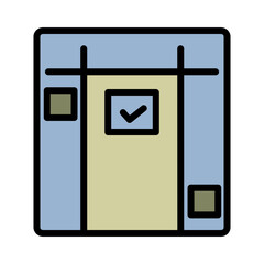 Agile Board Sprint Filled Outline Icon