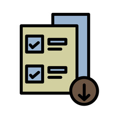 File Move Upload Filled Outline Icon