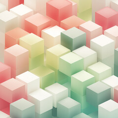 Obraz premium abstract colorful cubes isometric art