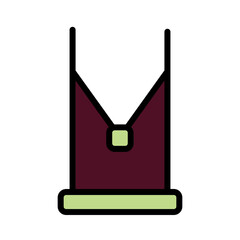 Park Playground Swing Filled Outline Icon