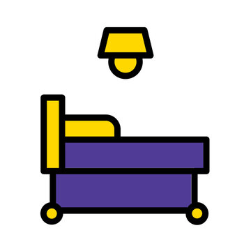 Infrared Bed Medical Filled Outline Icon