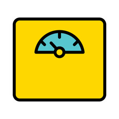 Weight Scale Mass Filled Outline Icon