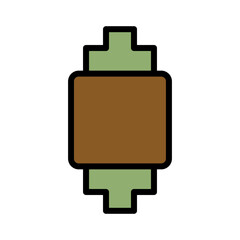 Obraz premium Digital Internet Network Filled Outline Icon