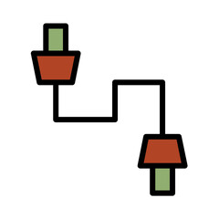 Cable Computer Lan Filled Outline Icon