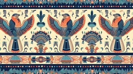 Egyptian vintage, pharaohic pattern
