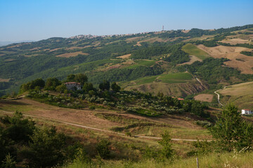 Fototapeta na wymiar Country landscape near Campobasso, Molise, Italy