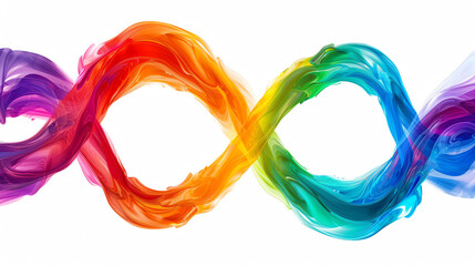 abstract background with infinity in rainbow colors, illustration
