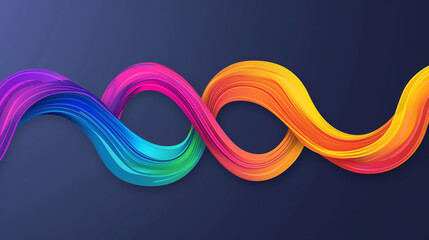 abstract background with infinity in rainbow colors, illustration