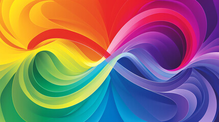 abstract background with infinity in rainbow colors, illustration