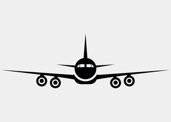 airplane vector icon isolated on white background
