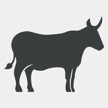 cow vector icon isolated on white background